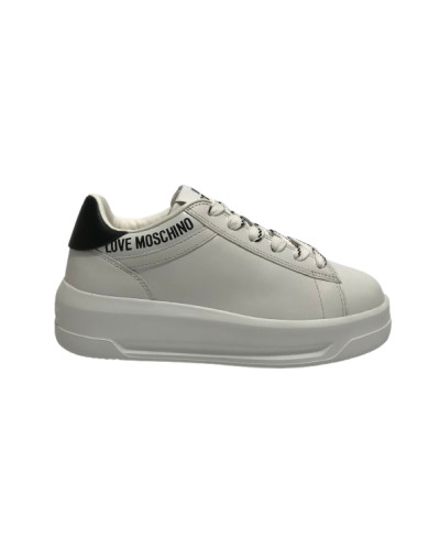 Scarpe Love Moschino sneaker in pelle bianco/nero D26MO02 JA15525G1NIA110A