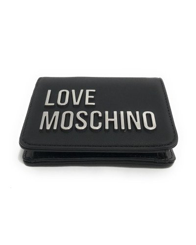 Portafoglio donna Love Moschino a libretto nero/nikel A26MO07 JC5612