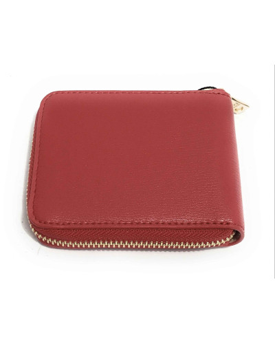 Portafoglio donna Love Moschino zip around small rosso logo gold A26MO16 JC5639PP1NLD0500