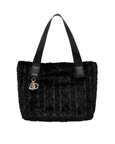 Borsa donna Liu-jo Verry Tote L ecopelliccia nero B26LJ29 AF5154 E0305