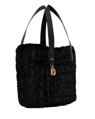 Borsa donna Liu-jo Verry Tote L ecopelliccia nero B26LJ29 AF5154 E0305