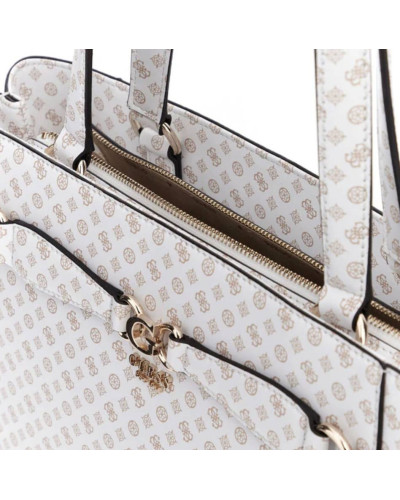Borsa Guess a spalla Arlena Noel tote white logo B25GU20 PS933625