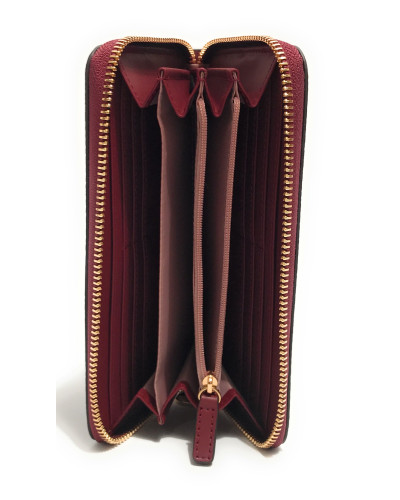 Portafoglio Liu-Jo Caliwen XL zip around marrone/red wine A26LJ24 AF5170 E0668