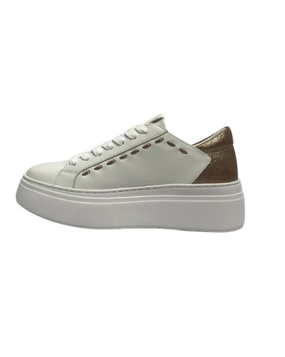 Sneaker donna Emanuélle Vee Bice all white/ gold D26EV06 452P-503-19 WH-GO