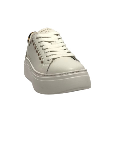 Sneaker donna Emanuélle Vee Bice all white/ animalier D26EV04 452P-503-19 WH-AN