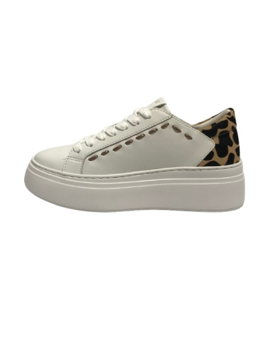Sneaker donna Emanuélle Vee Bice all white/ animalier D26EV04 452P-503-19 WH-AN