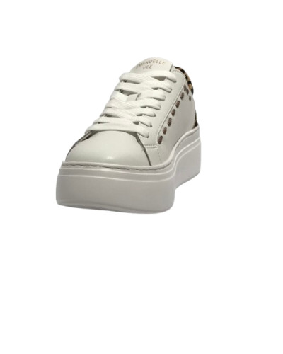 Sneaker donna Emanuélle Vee Bice all white/ animalier D26EV04 452P-503-19 WH-AN