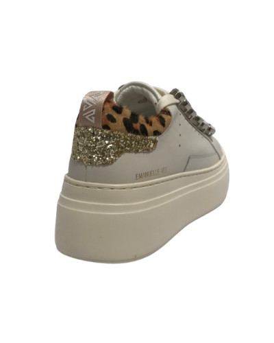 Sneaker donna Emanuélle Vee white/animalier D26EV03 452P-503-17
