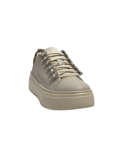 Sneaker donna Emanuélle Vee white/animalier D26EV03 452P-503-17