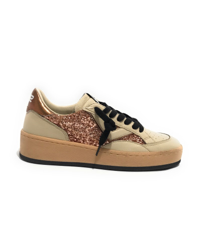 Sneaker donna 4B12 white/ bronze D26QB07 PLAYNEWSKY-D232