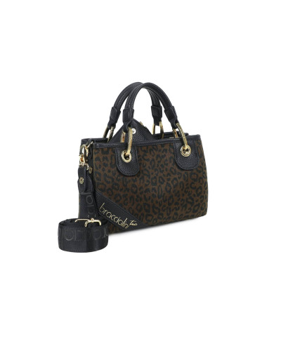 Borsa a mano con tracolla Braccialini Beth animalier leopard B26BR59 B18573