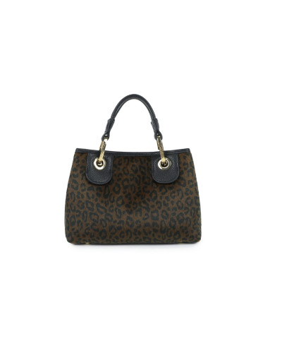 Borsa a mano con tracolla Braccialini Beth animalier leopard B26BR59 B18573