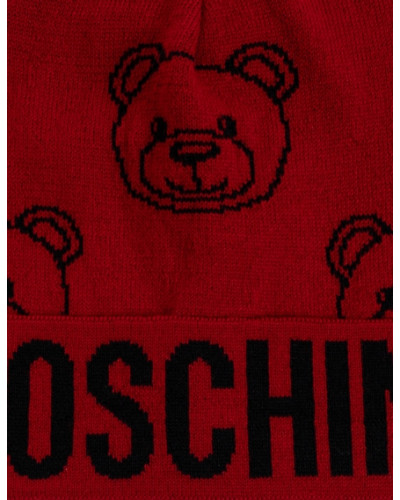 Berretto Moschino logo nero con orlo C26MO12 65443 M3321 COL 007