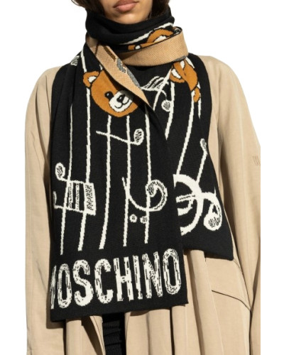 Sciarpa donna Moschino Bear nero C26MO20 30832 M3318 016