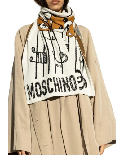 Sciarpa donna Moschino Bear white C26MO25 30832 M3318 002