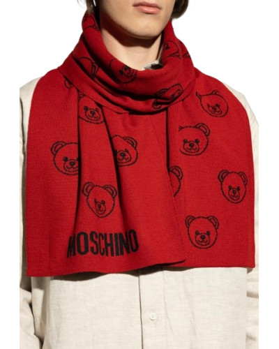 Sciarpa donna Moschino Bear rosso C26MO24 30831 M3320 007