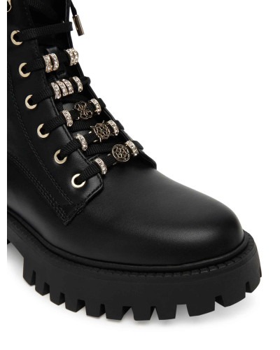 Scarpe donna Guess anfibio Fionaa in ecopelle nero D26GU09 FLTFNAELE10