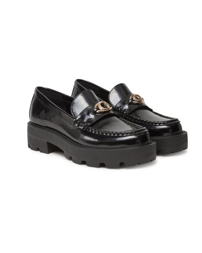 Scarpe donna mocassino Guess Yanika nero D26GU13 FLTYNKELE14