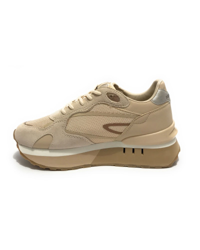 Scarpe US Polo Donna sneaker Vicky001 in suede/ mesh beige D26UP04