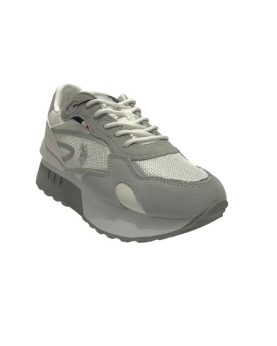 Scarpe US Polo Donna sneaker Vicky001 in suede/ mesh white/ gray D26UP03