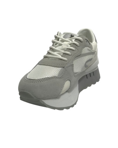 Scarpe US Polo Donna sneaker Vicky001 in suede/ mesh white/ gray D26UP03