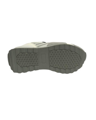 Scarpe US Polo Donna sneaker Vicky001 in suede/ mesh white/ gray D26UP03