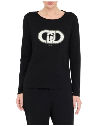 T-shirt donna Liu Jo better nero E26LJ10 TF5299 JS923 N9785