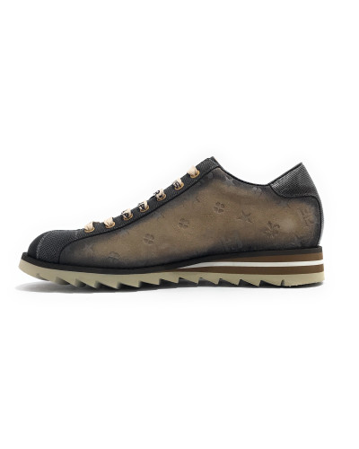 Scarpe uomo Harris sneaker pelle scamosciata beige/ nero U17HA219 2892