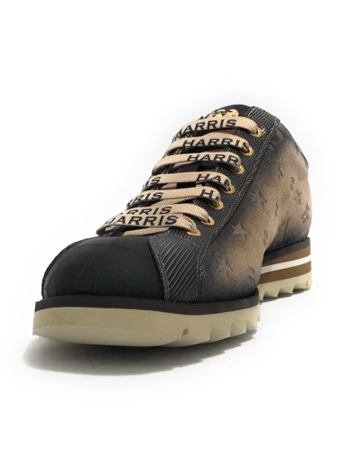 Scarpe uomo Harris sneaker pelle scamosciata beige/ nero U17HA219 2892