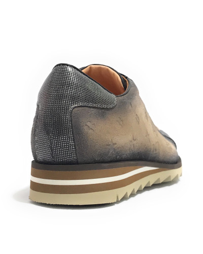 Scarpe uomo Harris sneaker pelle scamosciata beige/ nero U17HA219 2892