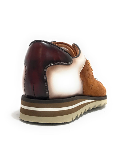 Scarpe uomo Harris sneaker pelle scamosciata camoscio/ bianco/ rosso U17HA218 Mugello