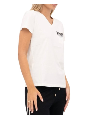 T-shirt donna Liu Jo bianco latte E26LJ20 TF5167 JS923 M9758