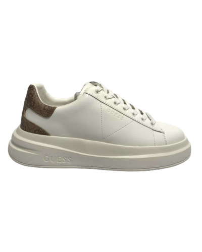 Scarpe uomo Guess sneaker Elba carryover pelle white/ beige U26GU06 FMPVIBLEA12