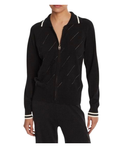 Maglia donna Liu Jo con zip nero/ bianco E26LJ29 TF5032 MS63L 03N66