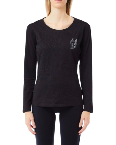 T-shirt donna Liu Jo manica lunga nero E26LJ39 TF5164 JS923 S9917