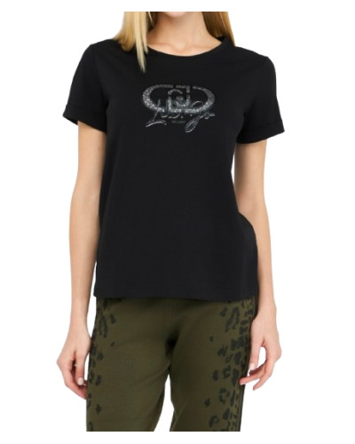 T-shirt donna Liu Jo Better nero E26LJ37 TF5163 JS923 R9932