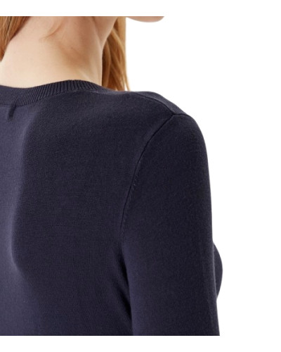 Maglione donna Guess Kiara triangle logo blu scuro E26GU18 W5YR23Z2NQ2 G7V2