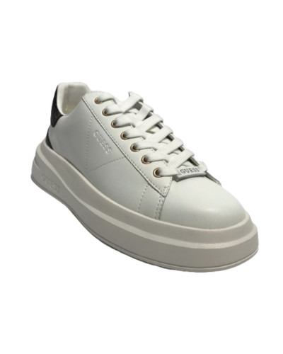 Scarpe uomo Guess sneaker Elba carryover in pelle white/ brown U26GU09 FMPVIBLEA12