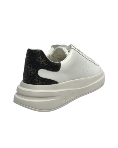 Scarpe uomo Guess sneaker Elba carryover in pelle white/ brown U26GU09 FMPVIBLEA12