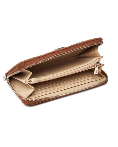 Portafoglio Guess Adelasia Quilted Logo zip around caramel A26GU08 QL9658146