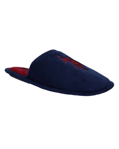 Slipper uomo US Polo pantofola Matte001 in tessuto blu U26UP07