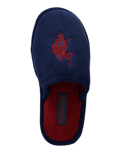 Slipper uomo US Polo pantofola Matte001 in tessuto blu U26UP07