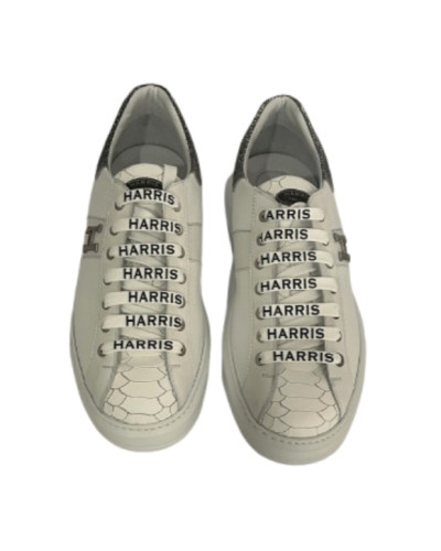 Scarpe uomo Harris Sport sneakers in pelle bianco/ shade fumé U17HA175