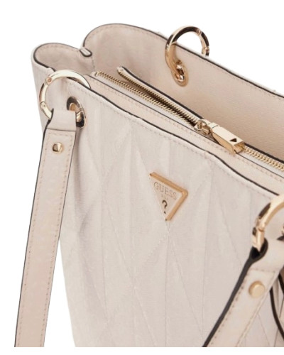 Borsa donna Guess a spalla Aldina Noel Tote white B26GU43 GG966325