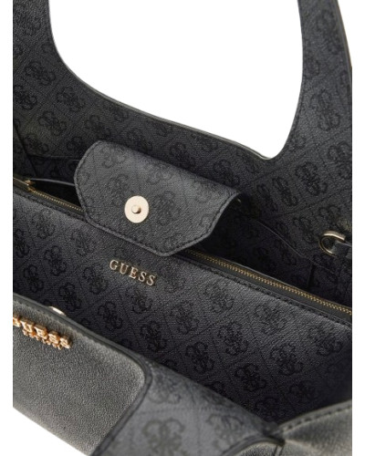Borsa Guess shopper Calista con pochette coal multilogo B26GU52 SG733422