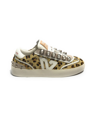 Scarpe donna sneaker Emanuélle Vee Olivia strass pony leather multi animalier D26EV14 452P-500-10-P149\MUA
