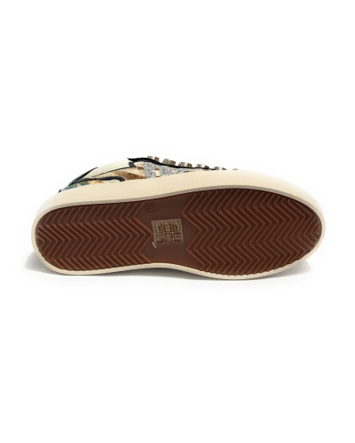 Scarpe donna sneaker Emanuélle Vee Olivia strass P003 combi multi tiger D26EV19 452P-500-14-P003CB\MUTG