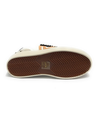 Scarpe donna sneaker Emanuélle Vee Olivia strass P003 combi white/black D26EV20 452P-500-10-P003CB\WH-BL