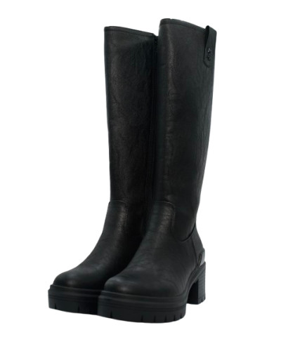 Scarpe donna stivale con tacco US Polo Haley 011 in ecopelle nero D26UP02
