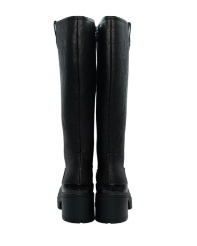 Scarpe donna stivale con tacco US Polo Haley 011 in ecopelle nero D26UP02